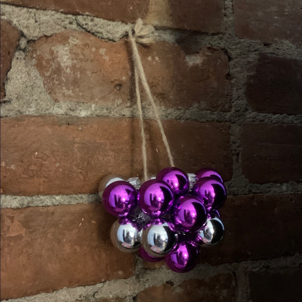 Purple and Silver Christmas Ornaments